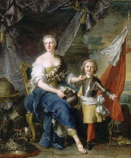 Jjean-Marc nattier Portrait of Jeanne Louise de Lorraine, Mademoiselle de Lambesc (1711-1772) and her brother Louis de Lorraine, Count then Prince of Brionne Spain oil painting art